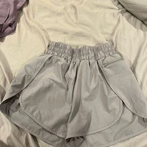 Grey running shorts